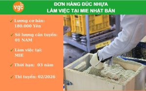 Đơn hàng Đúc nhựa làm việc tại Mie Nhật Bản